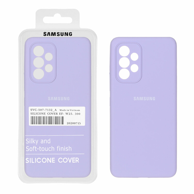 قاب سیلیکونی پاک کنی اورجینال درجه یک Samsung Galaxy A53 - یاسی (پک دار)