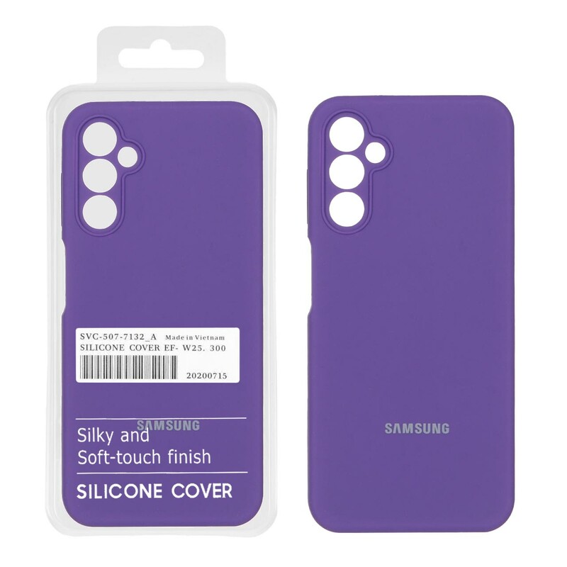 قاب سیلیکونی پاک کنی اورجینال درجه یک Samsung Galaxy A14 - بنفش تیره (پک دار)