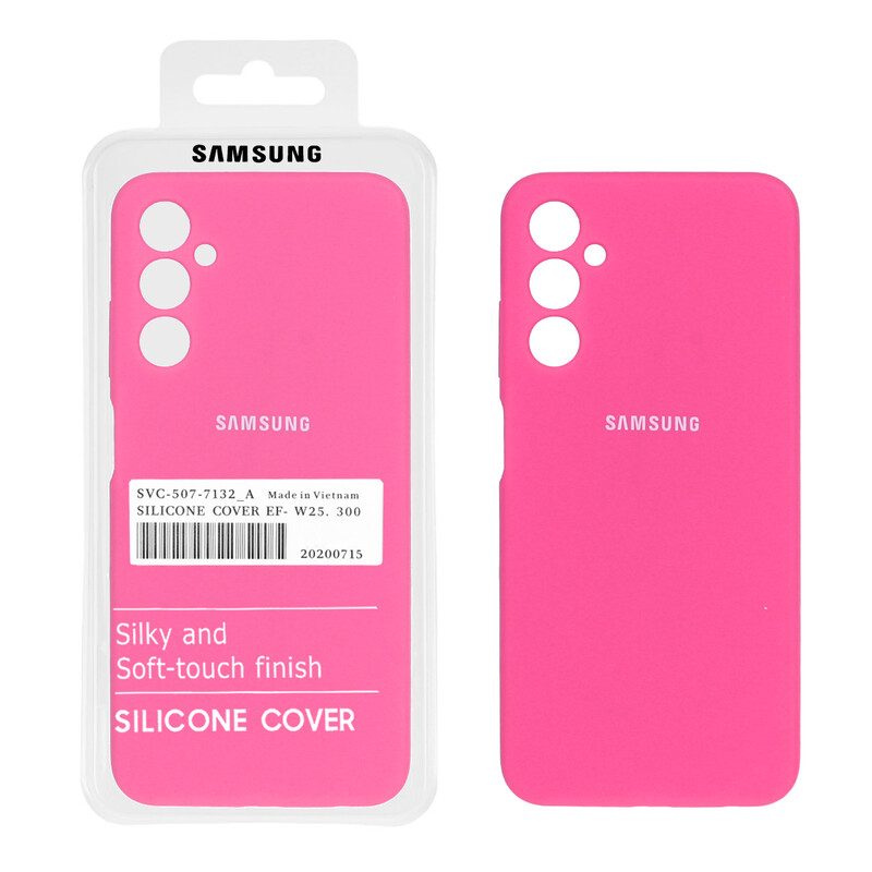قاب سیلیکونی پاک کنی اورجینال درجه یک Samsung Galaxy A05s - صورتی فانتزی (پک اصلی)