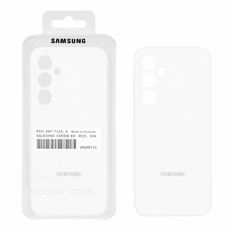 قاب سیلیکونی پاک کنی اورجینال درجه یک Samsung Galaxy A35 - سفید (پک دار)