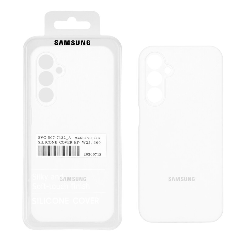 قاب سیلیکونی پاک کنی اورجینال درجه یک Samsung Galaxy A25 5G - سفید (پک دار)