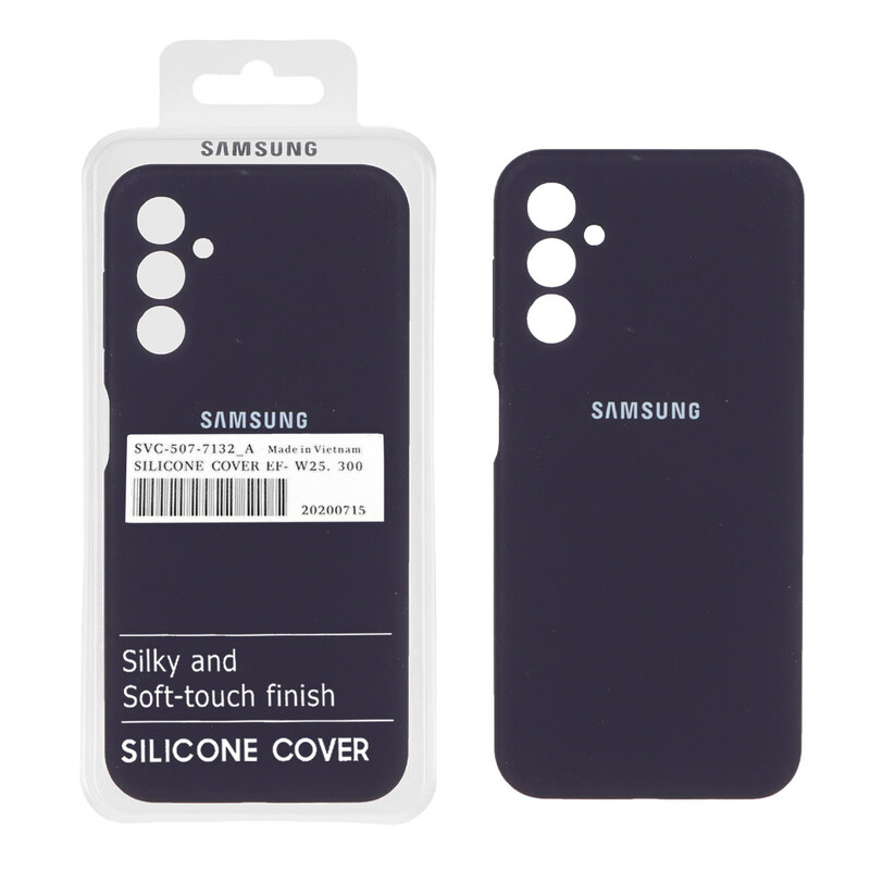 قاب سیلیکونی پاک کنی اورجینال درجه یک Samsung Galaxy A14 - بادمجانی (پک دار)