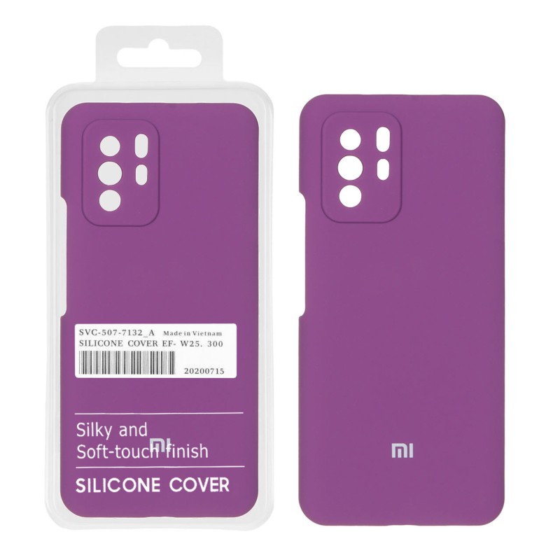 قاب سیلیکونی پاک کنی اورجینال درجه یک Xiaomi Redmi Note 10 Pro 5G / Poco X3 GT - ارغوانی (پک دار)