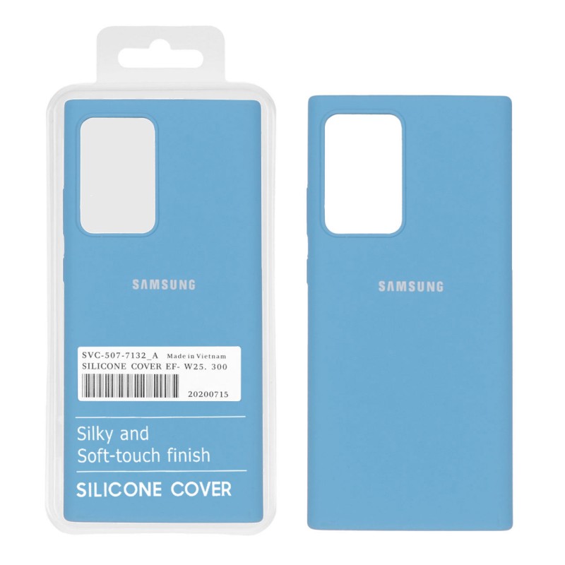 قاب سیلیکونی پاک کنی اورجینال درجه یک Samsung Galaxy Note20 Ultra - آبی (پک دار)