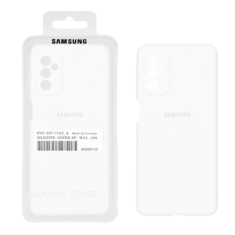 قاب سیلیکونی پاک کنی اورجینال درجه یک Samsung Galaxy M52 - سفید (پک دار)