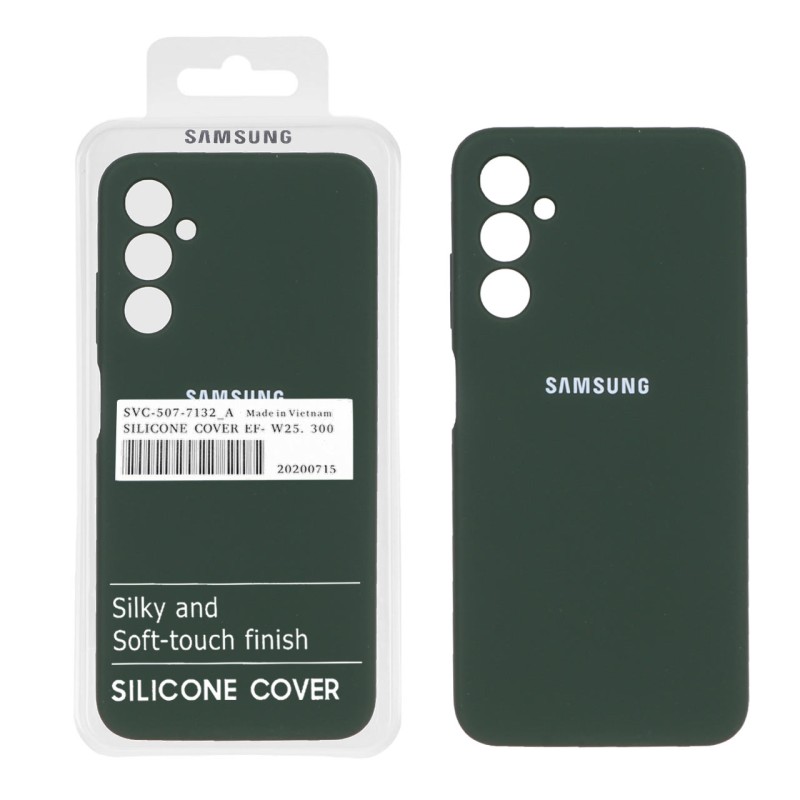 قاب سیلیکونی پاک کنی اورجینال درجه یک Samsung Galaxy A05s - سبز تیره (پک دار)