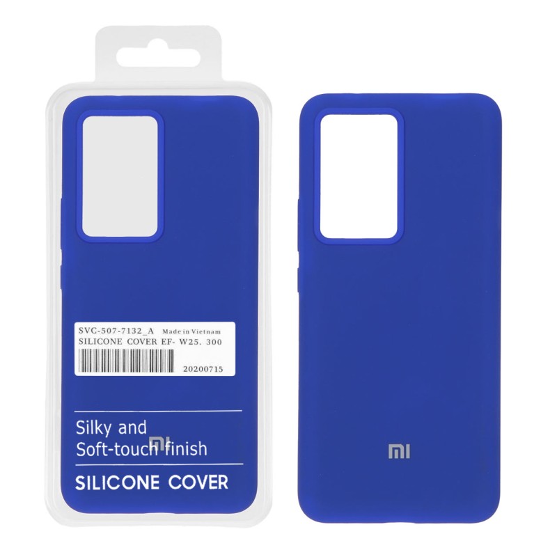 قاب سیلیکونی پاک کنی اورجینال درجه یک Xiaomi Poco F5 Pro / Redmi K60 - آبی کاربنی (پک دار)