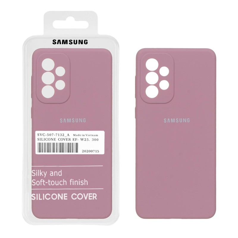 قاب سیلیکونی پاک کنی اورجینال درجه یک Samsung Galaxy A73 - بنفش کدر (پک دار)