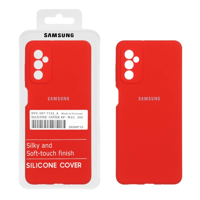قاب سیلیکونی پاک کنی اورجینال درجه یک Samsung Galaxy M52 - قرمز (پک دار)