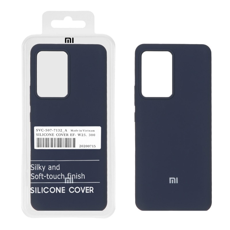قاب سیلیکونی پاک کنی اورجینال درجه یک Xiaomi Mi 13 Lite - سرمه ای (پک دار)