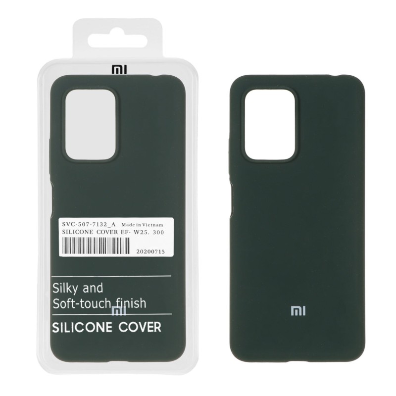 قاب سیلیکونی پاک کنی اورجینال درجه یک Xiaomi Poco X4 GT / Redmi Note 11T Pro 5G / Redmi Note 11T Pro Plus - سبز تیره (پک دار)