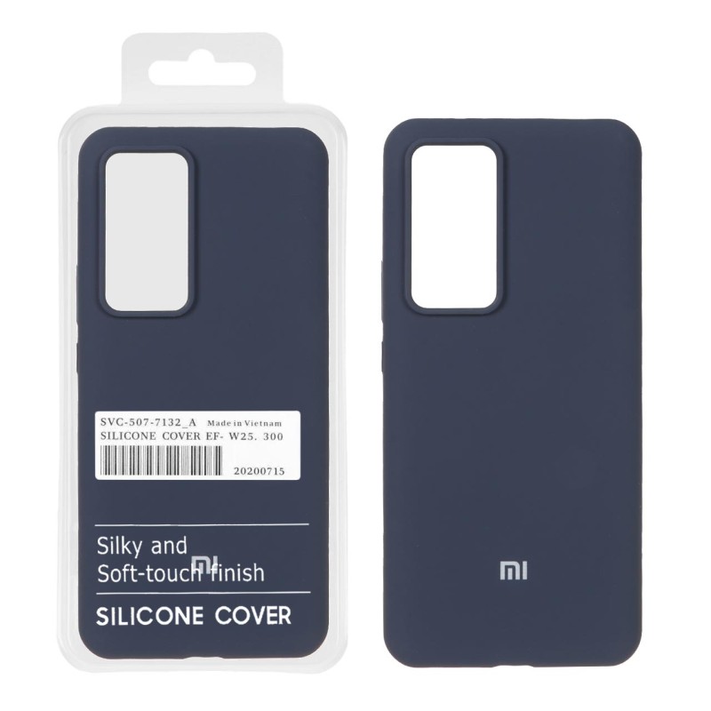 قاب سیلیکونی پاک کنی اورجینال درجه یک Xiaomi Mi 12T / Mi 12T Pro / Redmi K50 - سرمه ای تیره (پک دار)