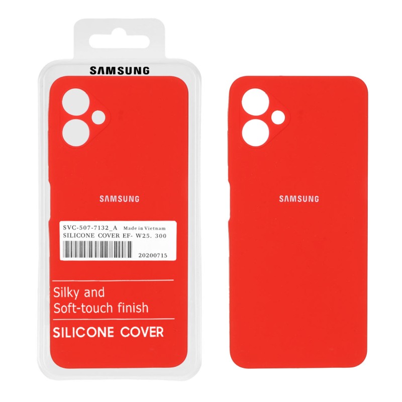 قاب سیلیکونی پاک کنی اورجینال درجه یک Samsung Galaxy A06 - قرمز (پک دار)
