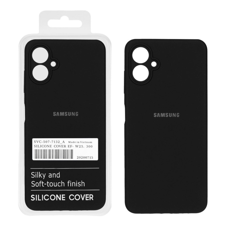 قاب سیلیکونی پاک کنی اورجینال درجه یک Samsung Galaxy A06 - مشکی (پک دار)