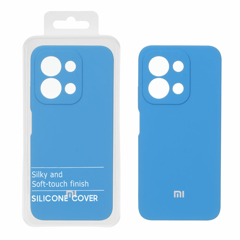 قاب سیلیکونی پاک کنی اورجینال درجه یک Xiaomi Redmi 15C / Poco C85 - آبی (پک دار)