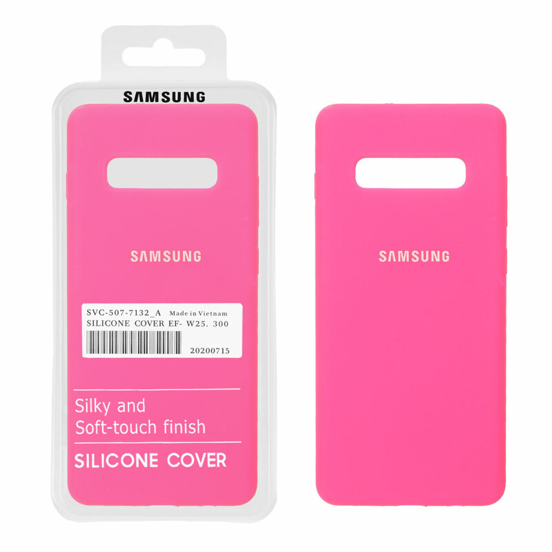 قاب سیلیکونی پاک کنی اورجینال درجه یک Samsung Galaxy S10 Plus - صورتی فانتزی (پک دار) - NTC