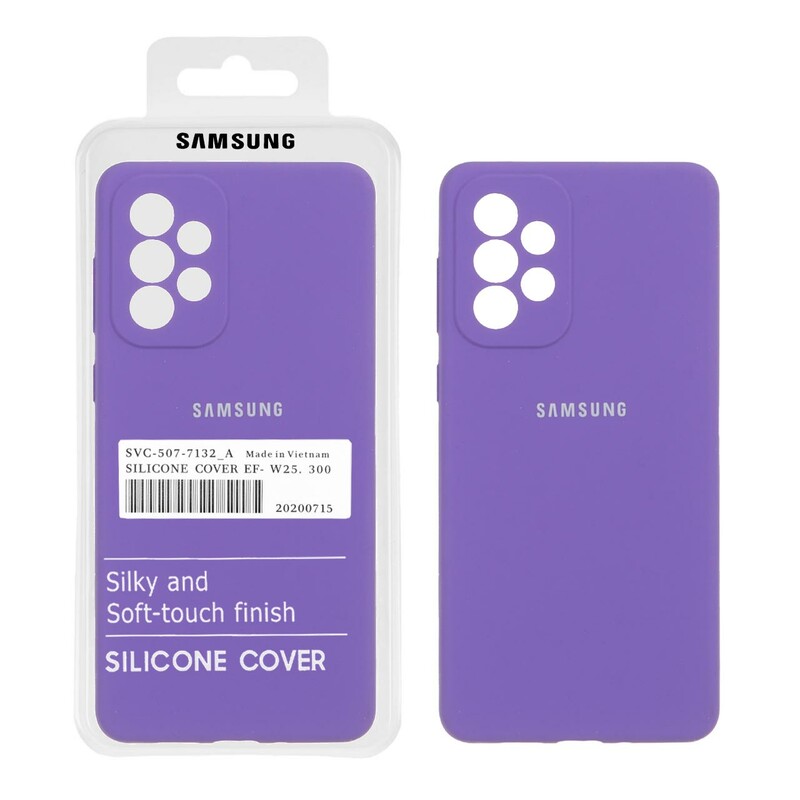 قاب سیلیکونی پاک کنی اورجینال درجه یک Samsung Galaxy A73 - بنفش (پک دار)