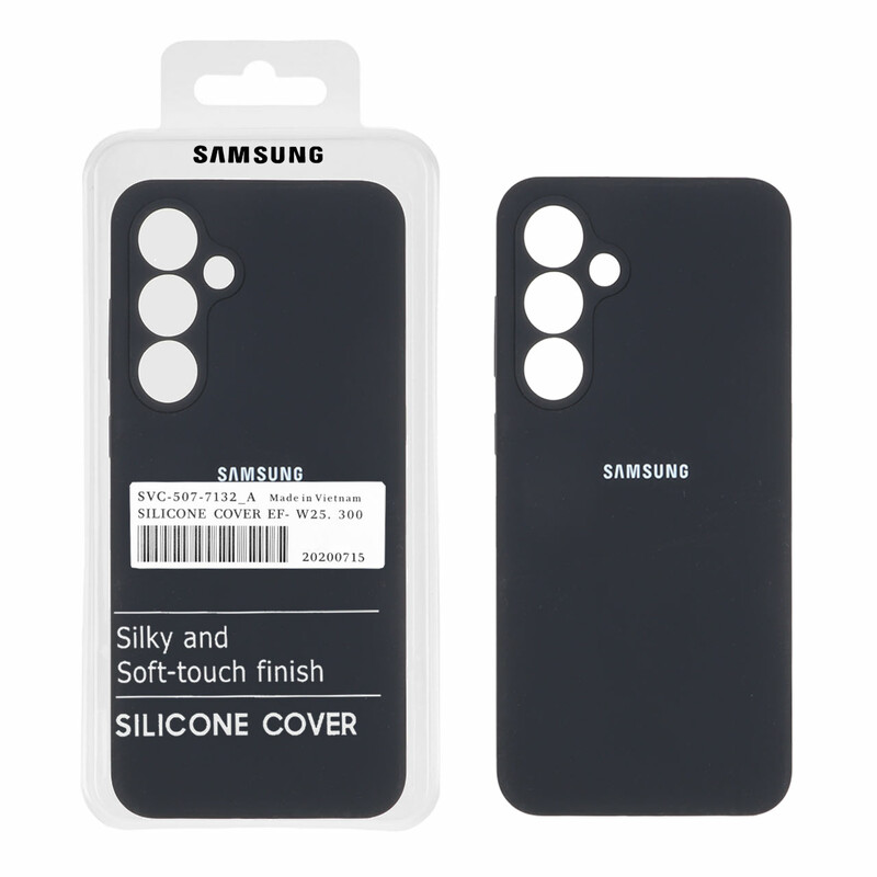 قاب سیلیکونی پاک کنی اورجینال درجه یک Samsung Galaxy S24 FE - مشکی (پک دار)