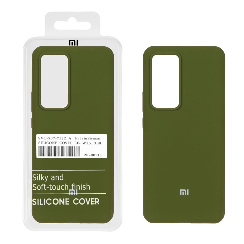 قاب سیلیکونی پاک کنی اورجینال درجه یک Xiaomi Mi 12T / Mi 12T Pro / Redmi K50 - سبز زیتونی (پک دار)