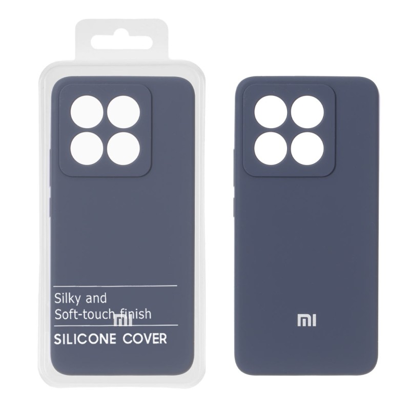 قاب سیلیکونی پاک کنی اورجینال درجه یک Xiaomi Mi 14T / Mi 14T Pro - سرمه ای تیره (پک دار) - NTC