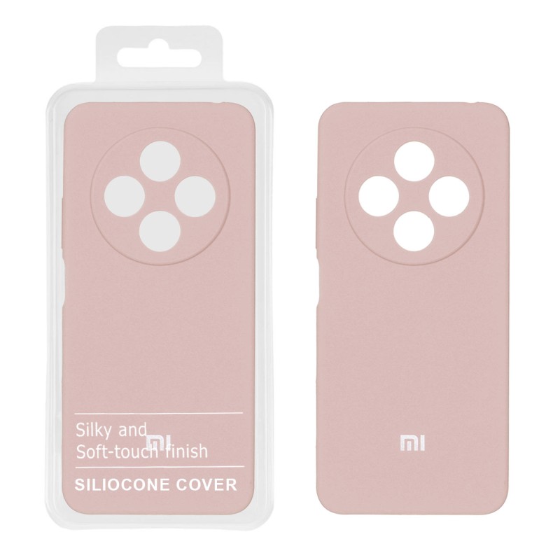 قاب سیلیکونی پاک کنی اورجینال درجه یک Xiaomi Redmi 14C / Redmi A4 / Poco C75 - کرم نارنجی (پک دار) - NTC