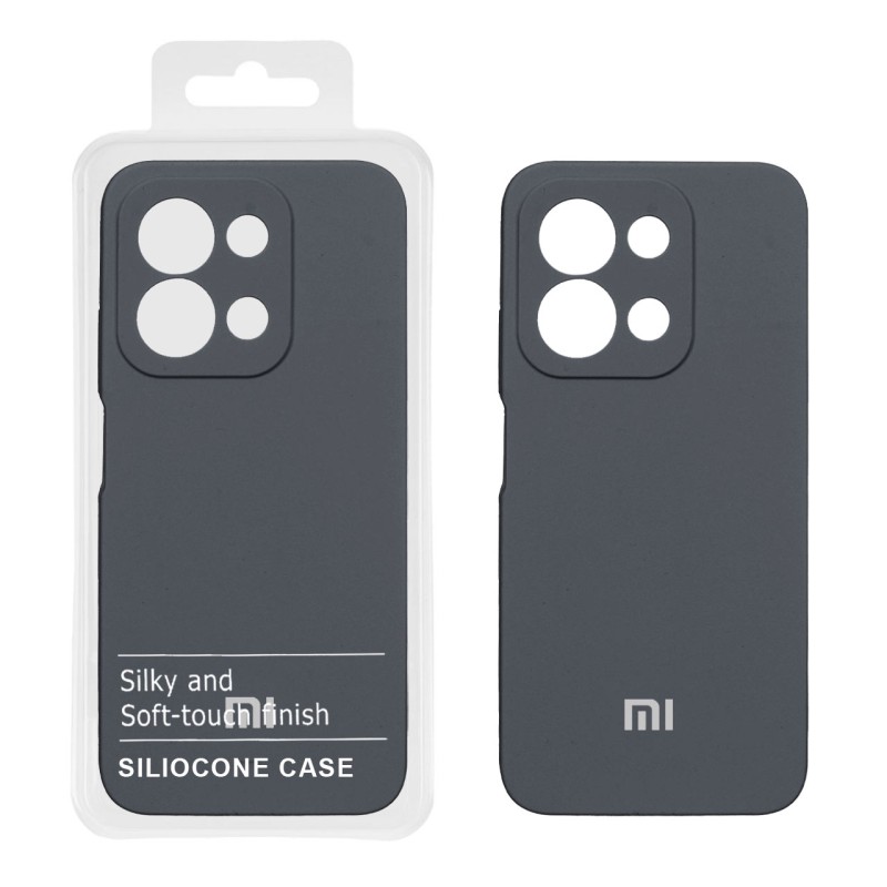 قاب سیلیکونی پاک کنی اورجینال درجه یک Xiaomi Redmi 15C / Poco C85 - خاکستری (پک دار)