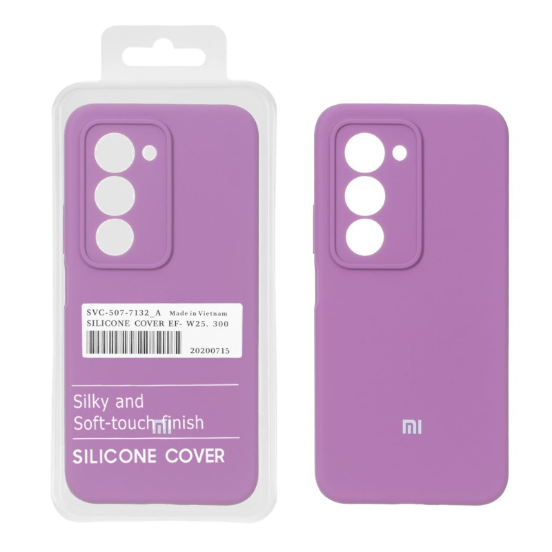 قاب سیلیکونی پاک کنی اورجینال درجه یک Xiaomi Redmi 15 4G - ارغوانی (پک دار)