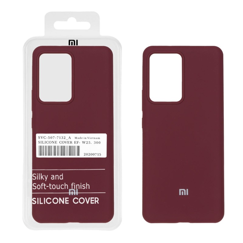 قاب سیلیکونی پاک کنی اورجینال درجه یک Xiaomi Mi 13 Lite - زرشکی (پک دار)