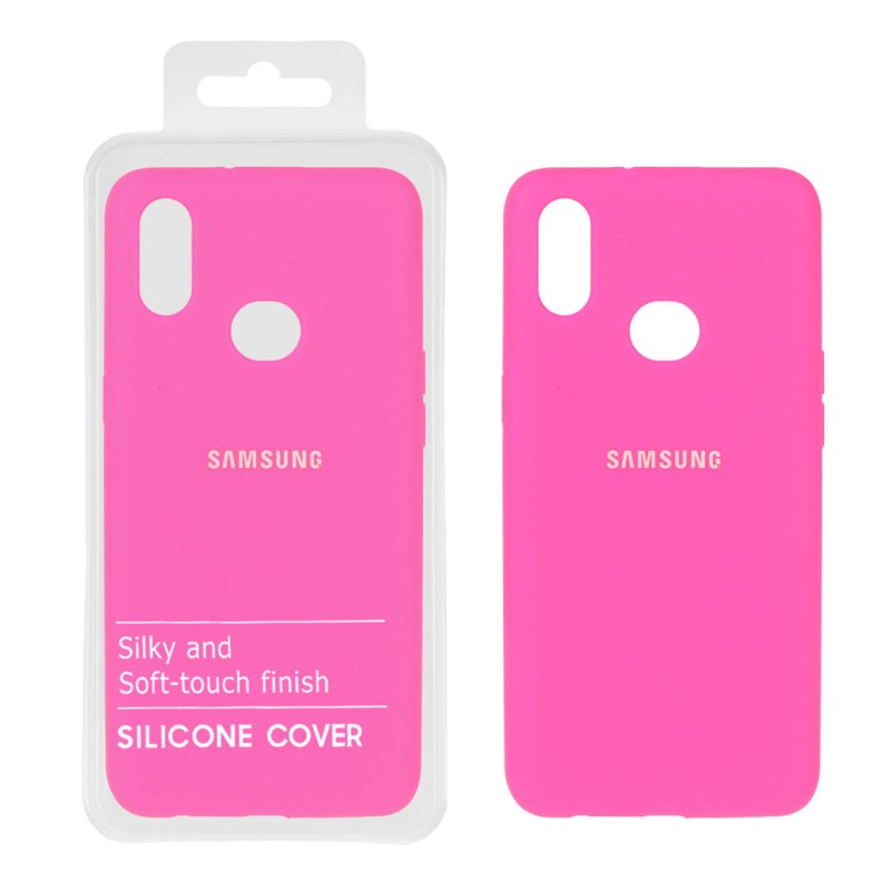 قاب سیلیکونی پاک کنی اورجینال درجه یک Samsung Galaxy A10s - صورتی فانتزی (پک دار) - NTC