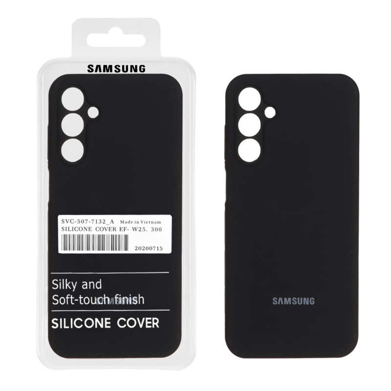قاب سیلیکونی پاک کنی اورجینال درجه یک Samsung Galaxy A15 - مشکی (پک دار)