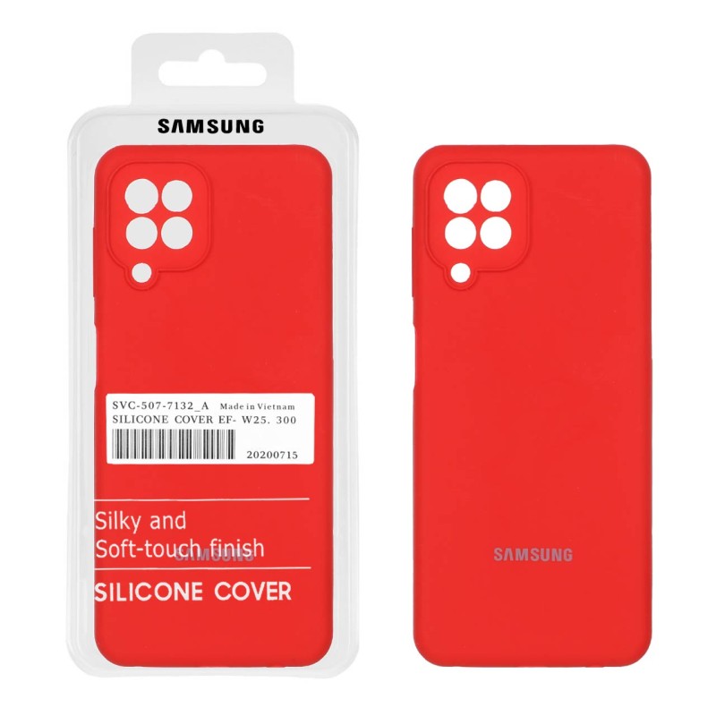 قاب سیلیکونی پاک کنی اورجینال درجه یک Samsung Galaxy A22 4G / M22 / M32 4G / F22 - قرمز (پک دار)
