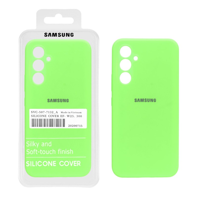 قاب سیلیکونی پاک کنی اورجینال درجه یک Samsung Galaxy A54 - سبز فسفری (پک دار)