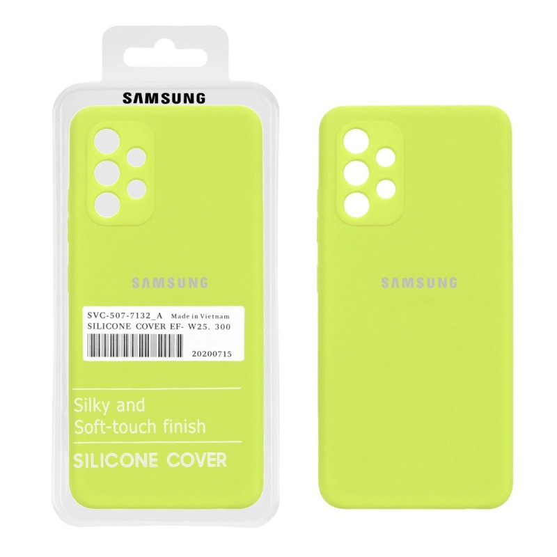 قاب سیلیکونی پاک کنی اورجینال درجه یک Samsung Galaxy A32 4G - سبز فسفری (پک دار)