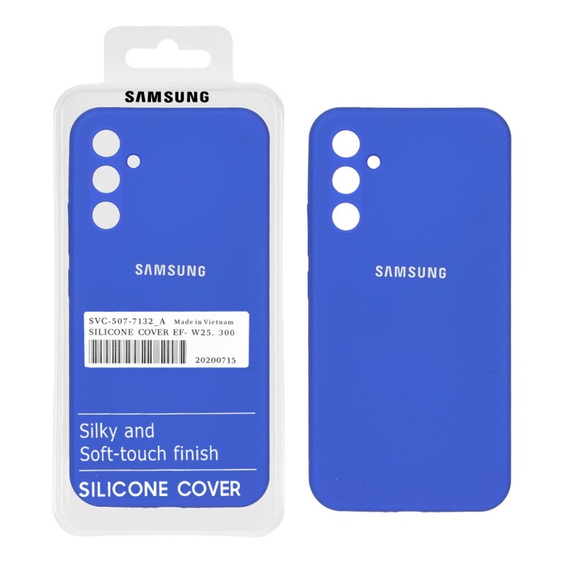 قاب سیلیکونی پاک کنی اورجینال درجه یک Samsung Galaxy A34 - آبی کاربنی (پک دار)