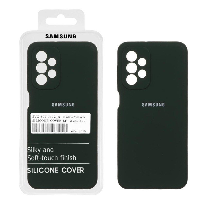 قاب سیلیکونی پاک کنی اورجینال درجه یک Samsung Galaxy A23 - سبز تیره (پک دار)