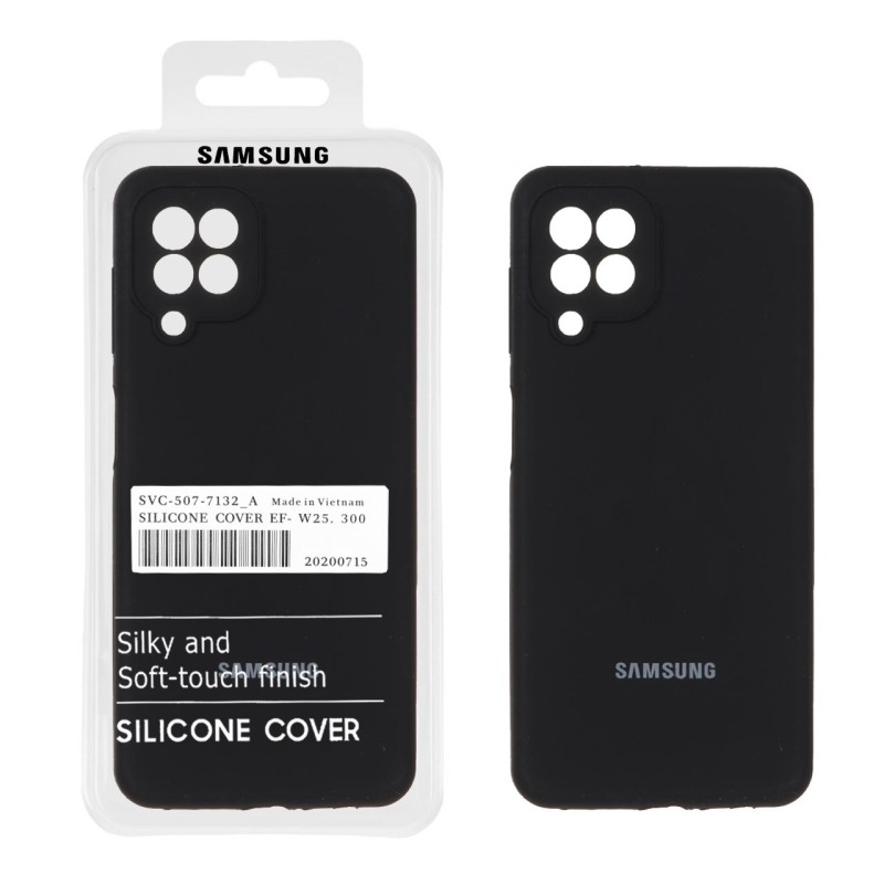 قاب سیلیکونی پاک کنی اورجینال درجه یک Samsung Galaxy A22 4G / M22 / M32 4G / F22 - مشکی (پک دار)