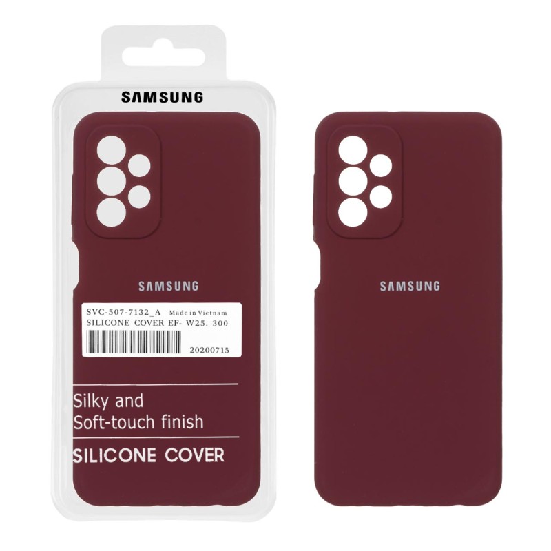 قاب سیلیکونی پاک کنی اورجینال درجه یک Samsung Galaxy A23 - زرشکی (پک دار)