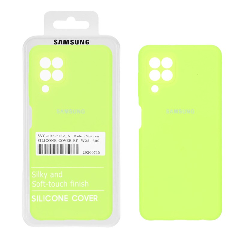 قاب سیلیکونی پاک کنی اورجینال درجه یک Samsung Galaxy A22 4G / M22 / M32 4G / F22 - سبز فسفری (پک دار)