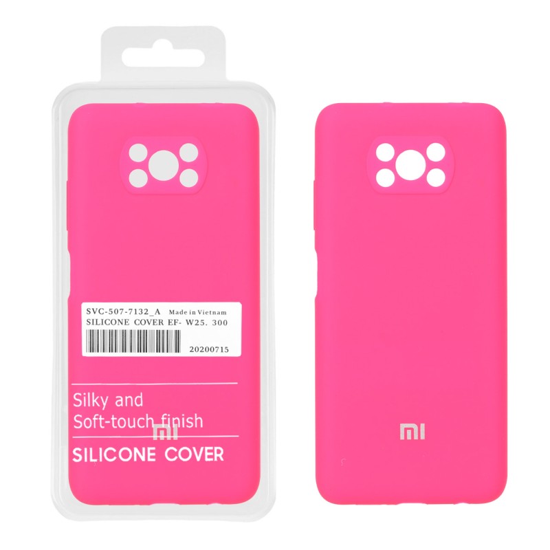 قاب سیلیکونی پاک کنی اورجینال درجه یک Xiaomi Poco X3 / Poco X3 Pro / Poco X3 NFC - صورتی فانتزی (پک دار) - NTC