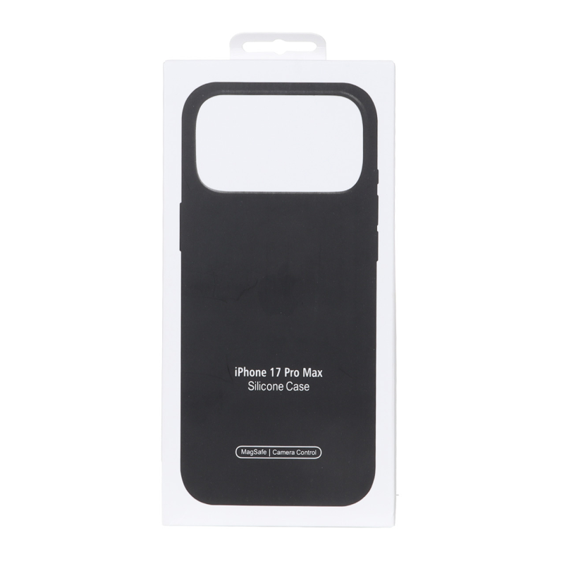 قاب اورجینال درجه یک Silicone Case پاک کنی Magsafe آی سی دار Apple iPhone 17 Pro Max - مشکی (پک دار)