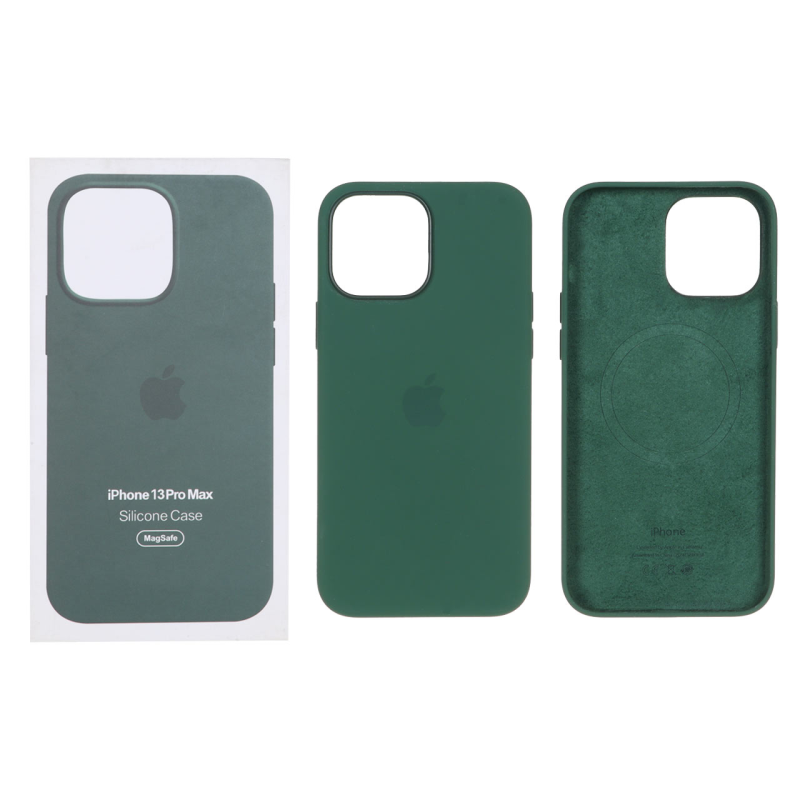 قاب اورجینال درجه یک Silicone Case پاک کنی Magsafe مدل Apple iPhone 13 Pro Max - سبز زمردی (پک دار)
