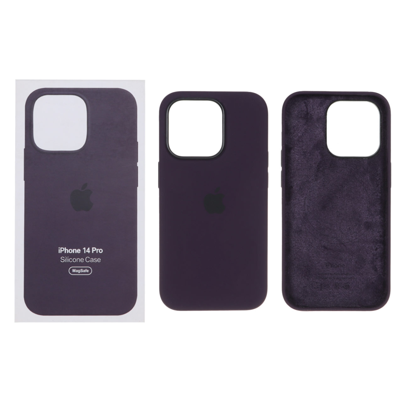 قاب اورجینال درجه یک Silicone Case پاک کنی Magsafe مدل Apple iPhone 14 Pro - بنفش (پک دار)