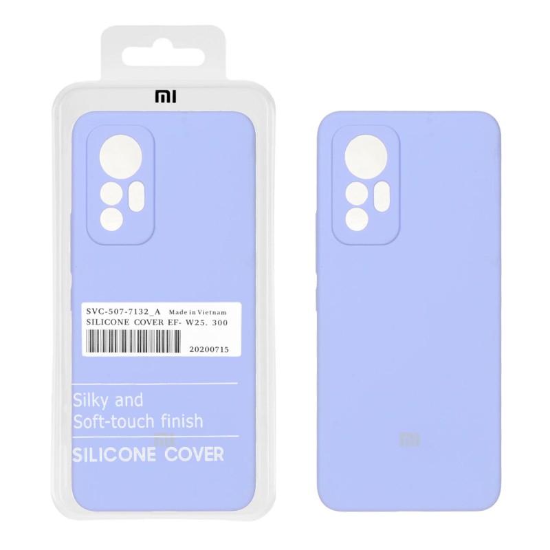 قاب سیلیکونی پاک کنی اورجینال درجه یک Xiaomi Mi 12 Lite - یاسی (پک دار)