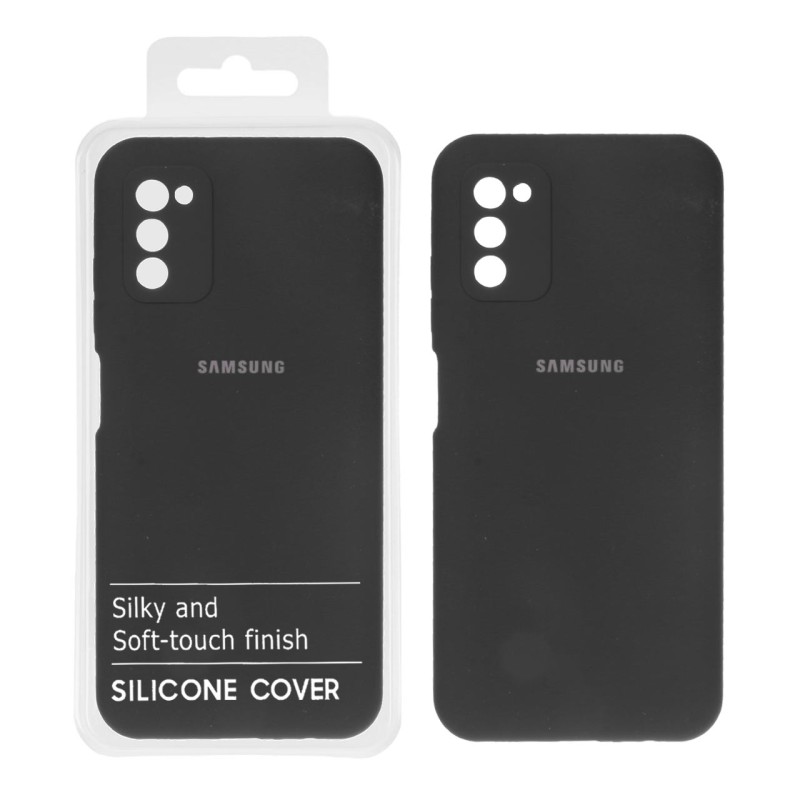قاب سیلیکونی پاک کنی اورجینال درجه یک Samsung Galaxy A03s / A02s - مشکی کد 1 (پک دار)