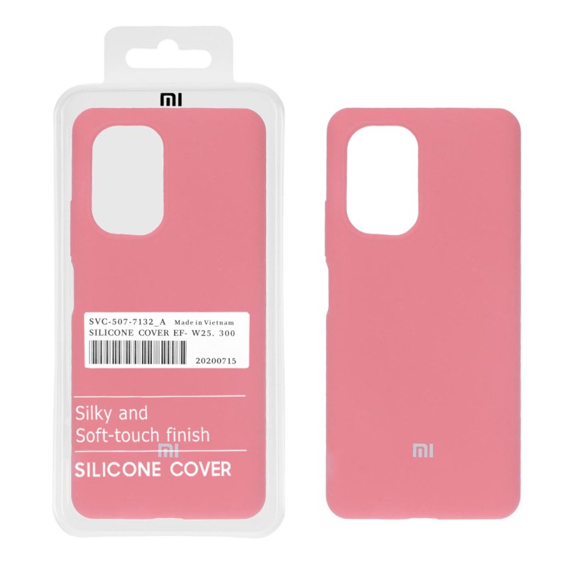 قاب سیلیکونی پاک کنی اورجینال درجه یک Xiaomi Poco F3 / Redmi Mi 11i - صورتی (پک دار)