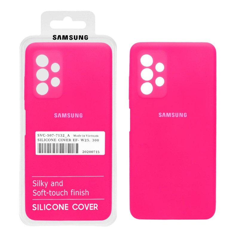 قاب سیلیکونی پاک کنی اورجینال درجه یک Samsung A23 - صورتی فانتزی (پک دار)