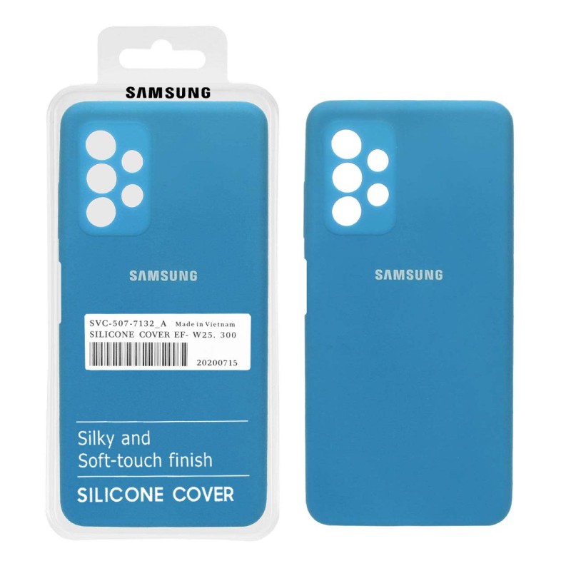 قاب سیلیکونی پاک کنی اورجینال درجه یک Samsung A23 - آبی (پک دار)