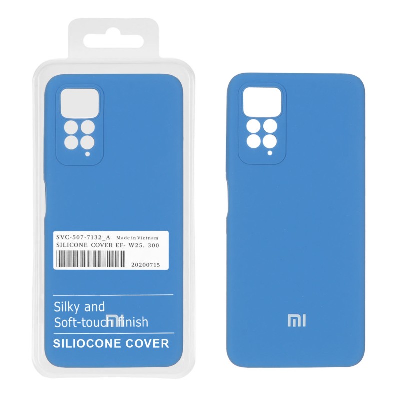 قاب سیلیکونی پاک کنی اورجینال درجه یک Xiaomi Redmi Note 12 Pro 4G / Redmi Note 11 Pro 4G / Redmi Note 11 Pro 5G / Redmi Note 11E Pro  - آبی (پک دار)
