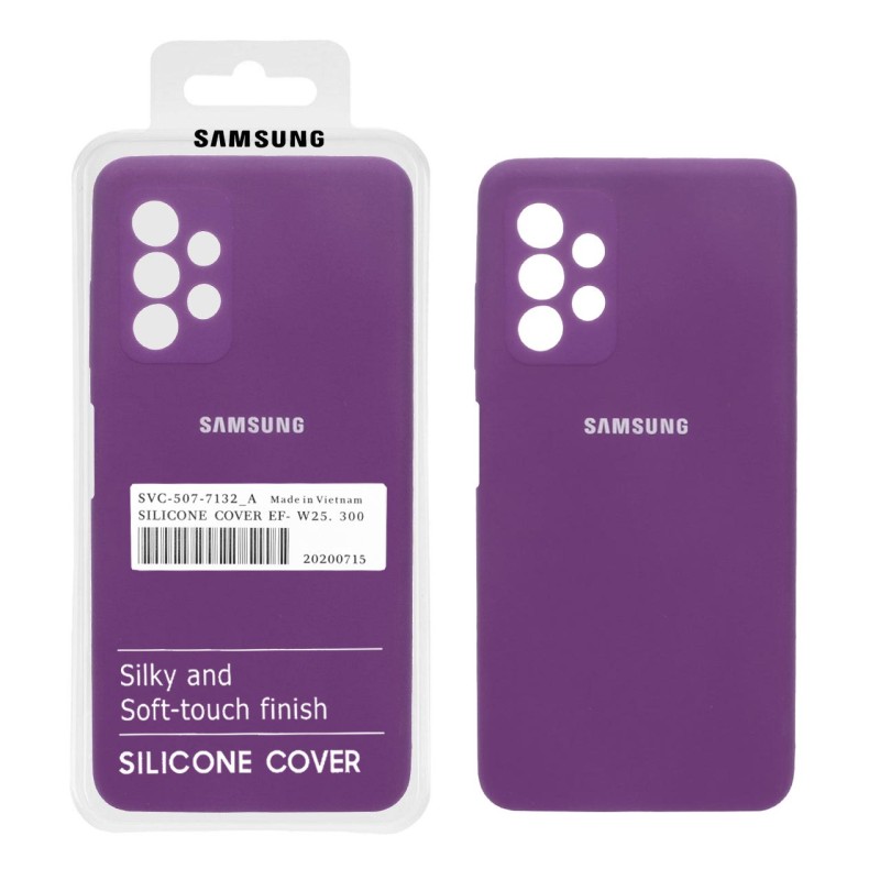 قاب سیلیکونی پاک کنی اورجینال درجه یک Samsung A23 - ارغوانی (پک دار)