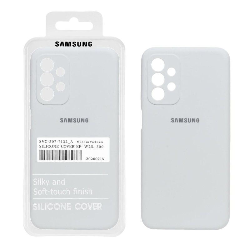 قاب سیلیکونی پاک کنی اورجینال درجه یک Samsung A23 - سفید (پک دار)